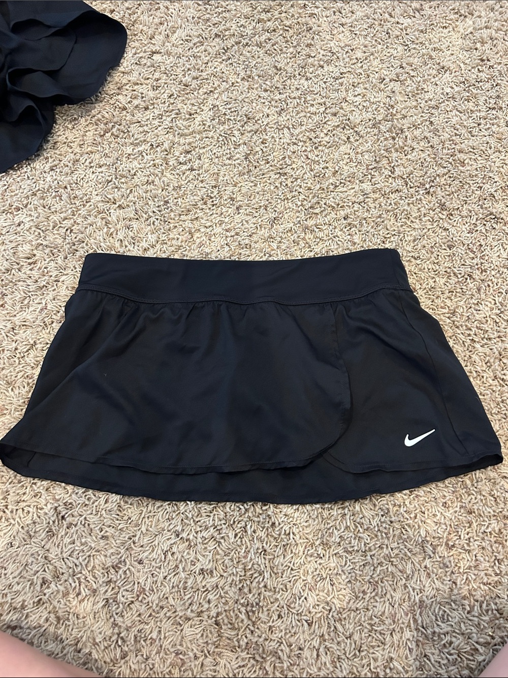 Nike Black Women’s Swim Skirt with White Swoosh